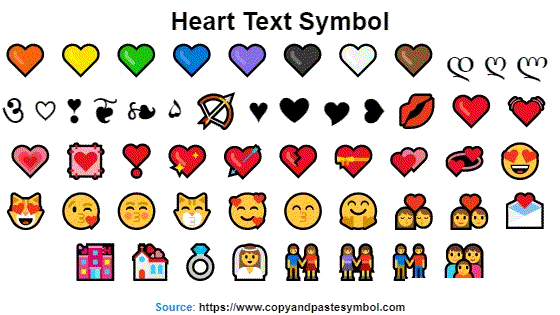 Heart Symbols to Copy and Paste