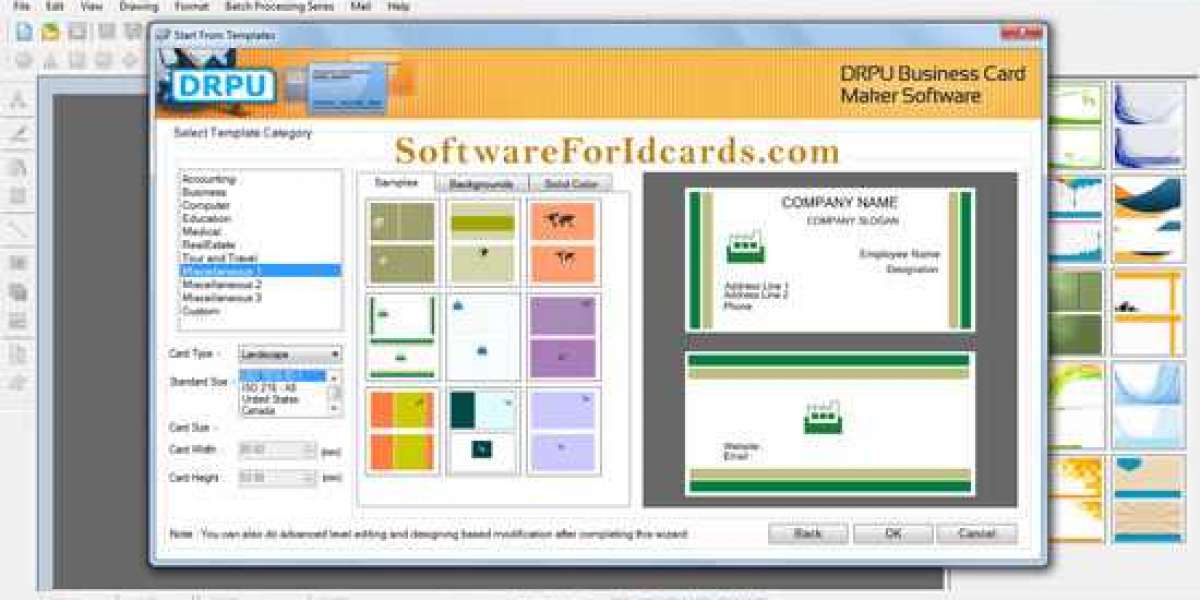 Generate professional cards using card software