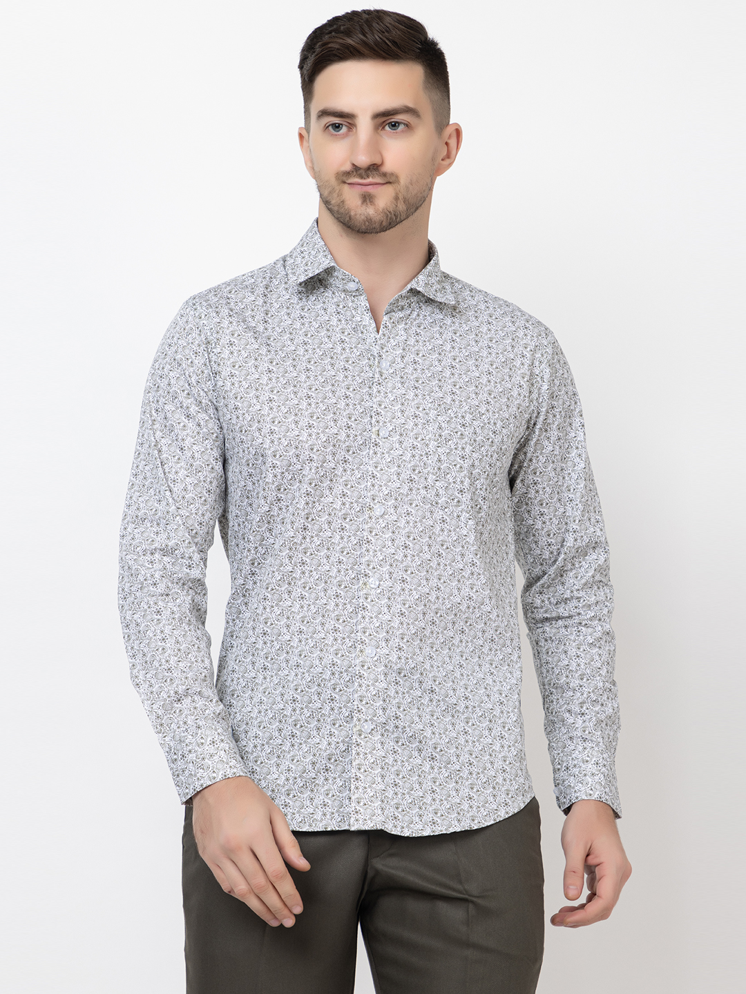 Buy Beige Printed Casual Shirt For Men Online In India - ExperianceClothing