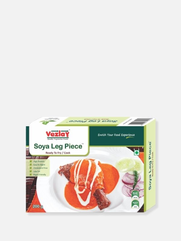Vezlay Soya Leg Piece Pack of 200 gm - Catchy Court & Veg Chicken, Chicken Substitute, Soya Meat, Delicious Food