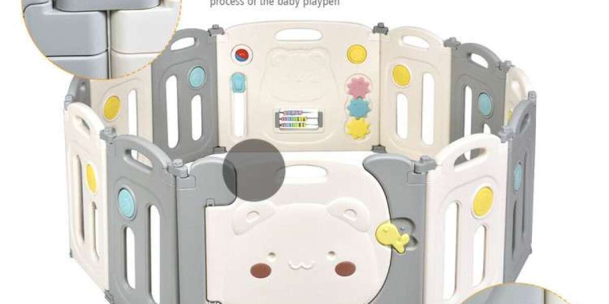 Baby playpen creates a private activity space for children