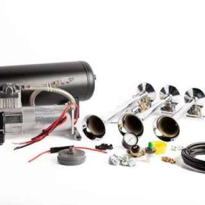 Chrome 3-Trumpet Air Horn Kit: Extra Loud (149dB) Profile Picture