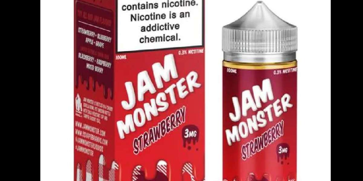 STRAWBERRY E-Liquid By Jam Monster 100ml Vape Device