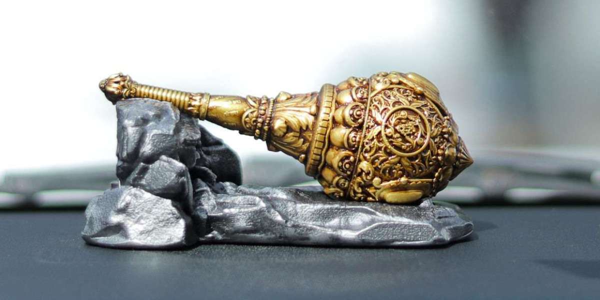Lord Hanuman Gada Idol Car Dashboard: Harnessing Strength and Devotion on Your Spiritual Journey with theartarium
